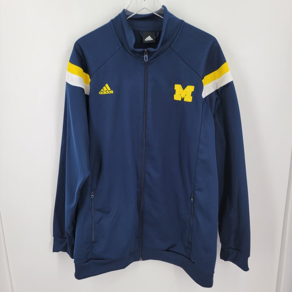 Adidas Michigan Track Jacket Mens 62 3XL Full Zip Pockets